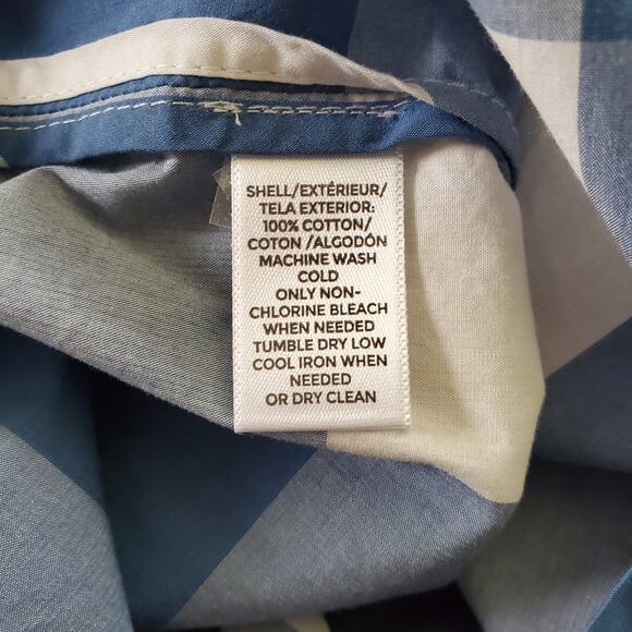 LOFT Gingham Blue White Checkered Side Tie Tank Size XL - Picture 6 of 7